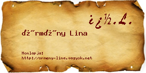 Örmény Lina névjegykártya